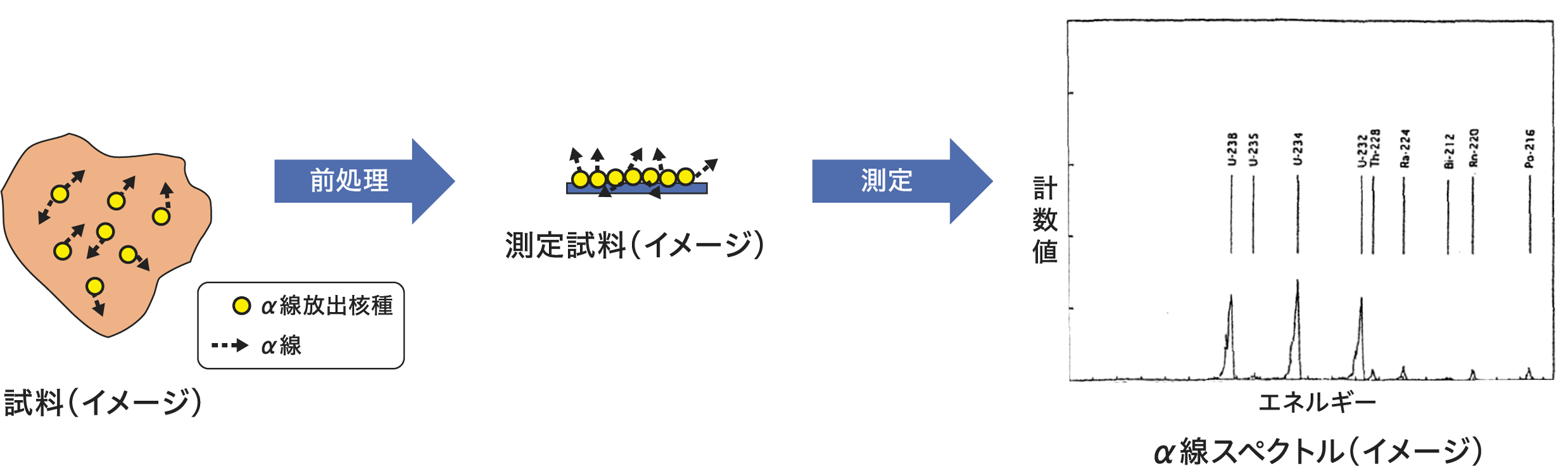 アルファ(α)線を出す核種ってどうやって分析するの?