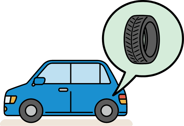 車のタイヤ(ラジアルタイヤ)