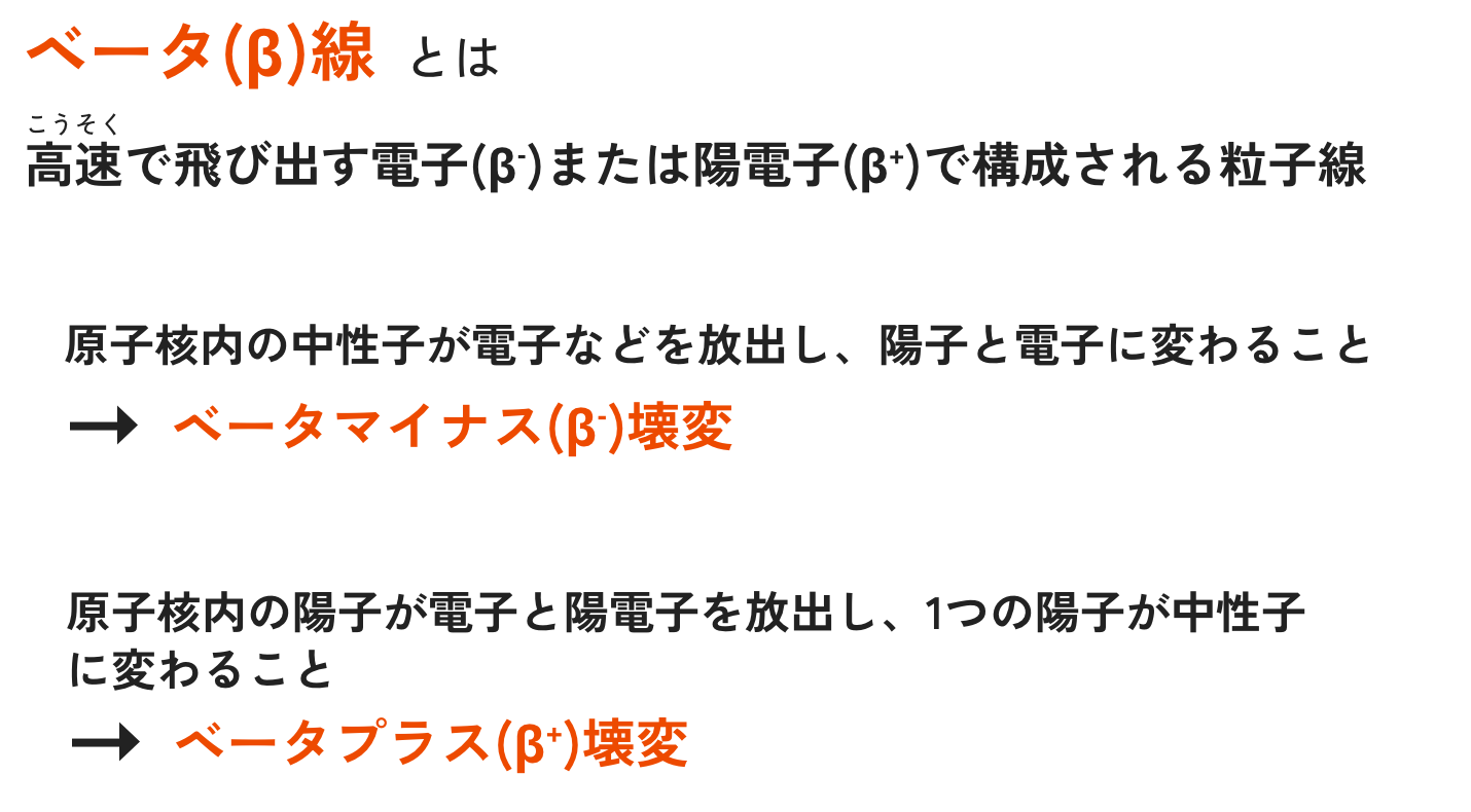 ベータ（β）線とは